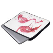 Wasserfarbene Flamingos, elegantes Design. Laptopschutzhülle (Vorne Knopf)