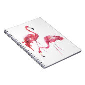 Wasserfarbene Flamingos, elegantes Design. Notizblock (Rechte Seite)