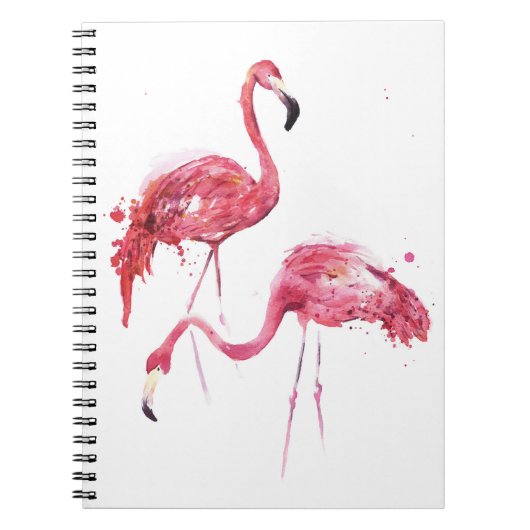 Wasserfarbene Flamingos, elegantes Design. Notizblock (Vorderseite)