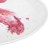 Wasserfarbene Flamingos, elegantes Design. Schneidebrett (Ecke)