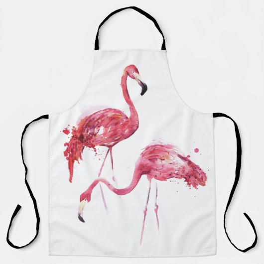 Wasserfarbene Flamingos, elegantes Design. Schürze (Vorderseite)