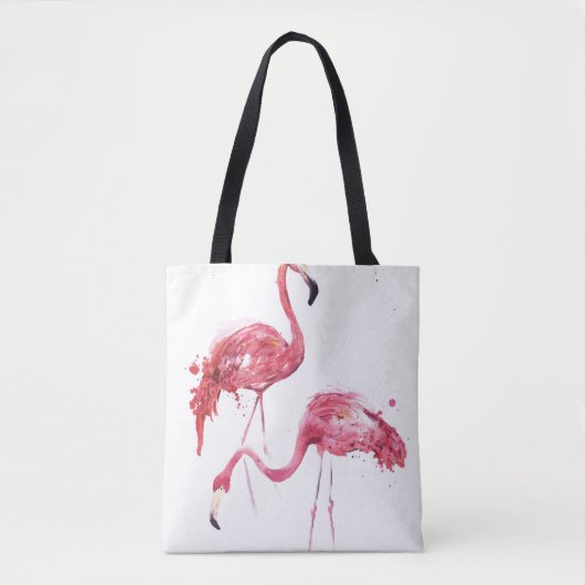 Wasserfarbene Flamingos, elegantes Design. Tasche (Vorderseite)