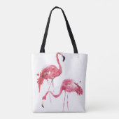 Wasserfarbene Flamingos, elegantes Design. Tasche (Rückseite)