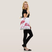 Wasserfarbene Flamingos, elegantes Design. Tasche (Am Model)
