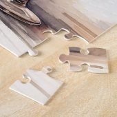 Wasserfarbene Flasche und Trauben Puzzle (Seite)
