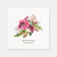 Wasserfarbene Florale Minimalistische Weihnachtsfe