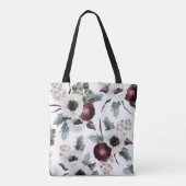 Wasserfarbene Floraltasche mit Monogramm Tasche (Rückseite)