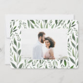 wasserfarbene Fotografie Save-the-Date mit Blätter Save The Date (Rückseite)