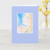 Wasserfarbene Frau Mutter zum Sohn Karte (Gelbe Blume)