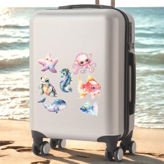 Wasserfarbene Freunde des Wassersports Aufkleber