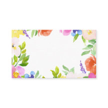 Wasserfarbene Frühjahrsblüten Blumen-Rahmen indivi