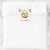 Wasserfarbene Frühlingsblumen Basket Happy Oaster Quadratischer Aufkleber (Tasche)