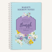 Wasserfarbene Frühlingsblumen Bibel Verse Personal Notizblock (Vorderseite)