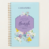Wasserfarbene Frühlingsblumen Bibel Verse Personal Planer (Vorderseite)