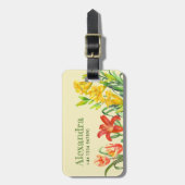 Wasserfarbene Frühlingsblumen Botanische Illustrat Gepäckanhänger (Vorderseite vertikal)