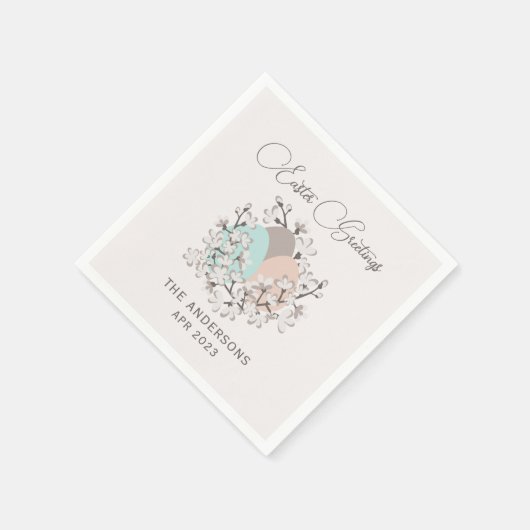 Wasserfarbene Frühlingsblumen Eier Ostern Serviette (Ecke)