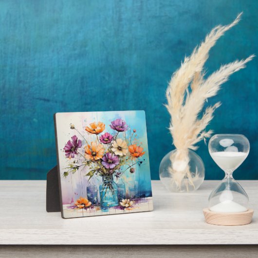 Wasserfarbene Frühlingsblumen Fotoplatte (InSitu)