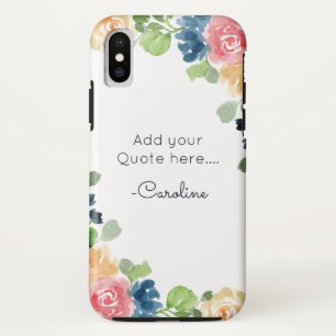 Wasserfarbene Frühlingsblumen. Geben Sie Name und Case-Mate iPhone Hülle