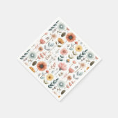 Wasserfarbene Frühlingsblumen Pastellfarbenes Must Serviette (Ecke)