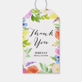 Wasserfarbene Frühlingsblumen Vielen Dank, dass Si Geschenkanhänger