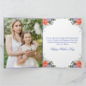 Wasserfarbene Frühlingsblumen Wreath Mother Day Karte (Innenseite)