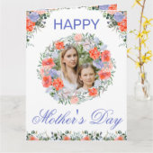 Wasserfarbene Frühlingsblumen Wreath Mother Day Karte (Gelbe Blume)