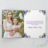 Wasserfarbene Frühlingsblumen Wreath Mother Day Karte (Innenseite)