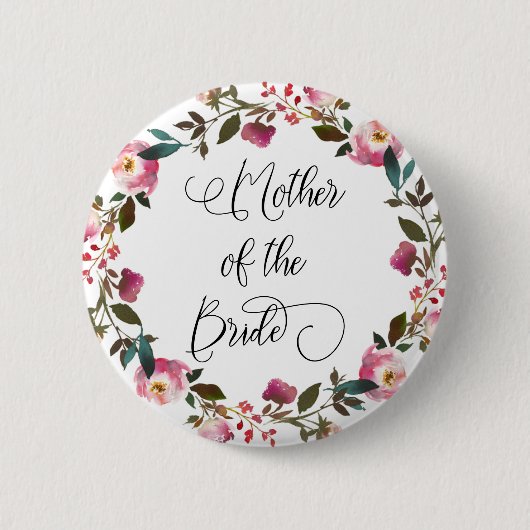 Wasserfarbene Frühlingsflormutter der Braut Button (Vorderseite)