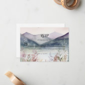 Wasserfarbene Frühlingsgebirge UAWG Mitteilungskarte (Vorderseite/Rückseite Beispiel)