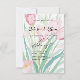 Wasserfarbene Frühlingshuppen, Einladung zur Hochz