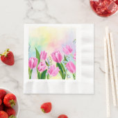 Wasserfarbene Frühlingshuppen Serviette (Beispiel)