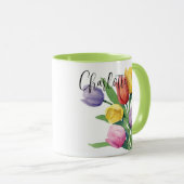 Wasserfarbene Frühlingshuppen Tasse (VorderseiteRechts)