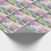 Wasserfarbene Frühlingslandschaft Geschenkpapier (Ecke)