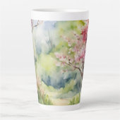 Wasserfarbene Frühlingslandschaft Milchtasse (Vorderseite)