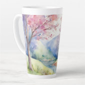 Wasserfarbene Frühlingslandschaft Milchtasse (Linke Ecke)