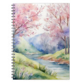 Wasserfarbene Frühlingslandschaft Notizblock (Vorderseite)