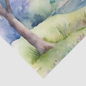 Wasserfarbene Frühlingslandschaft Seidenpapier (Detail)