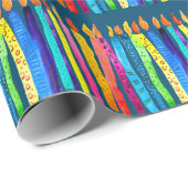 Wasserfarbene Geburtstagskandalen farbenfroh Geschenkpapier (Rolleneckpunkt)