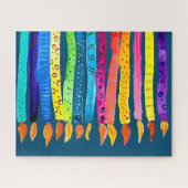 Wasserfarbene Geburtstagskandalen farbenfroh Puzzle (Horizontal)