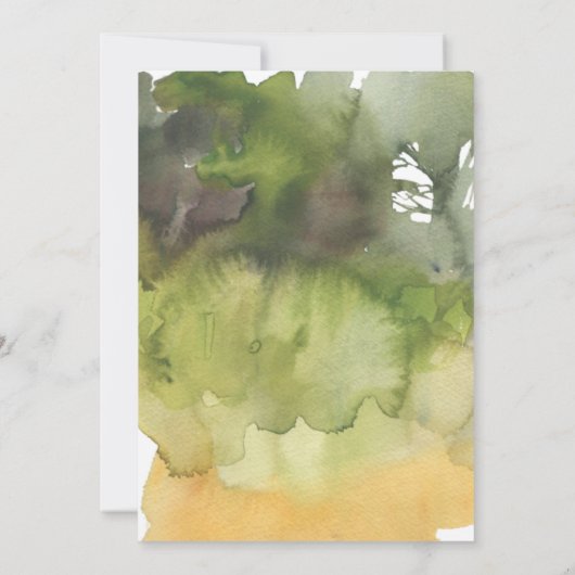 Wasserfarbene gegossene Pflanze Einladung (Rückseite)