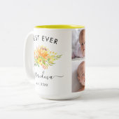 Wasserfarbene Gelbe Blüten 4 Benutzerdefiniertes F Zweifarbige Tasse (Vorderseite Links)