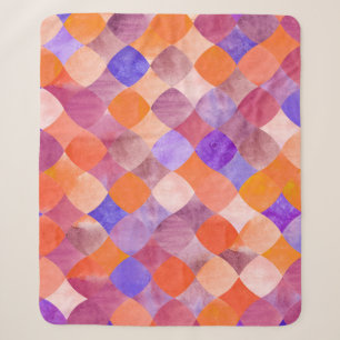 Wasserfarbene Geometrie, arabische Fischschuppen. Sherpadecke