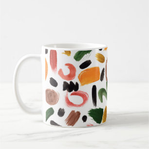 Wasserfarbene geometrische Formen. Abstrakte Maler Kaffeetasse
