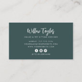 Wasserfarbene gepolsterte Hauspflanzen Unterschrif Visitenkarte (Rückseite)