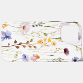 Wasserfarbene gepresste getrocknete Wildblumen Case-Mate iPhone Hülle (Rückseite (Horizontal))