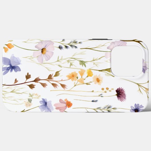 Wasserfarbene gepresste getrocknete Wildblumen Case-Mate iPhone Hülle (Rückseite (Horizontal))