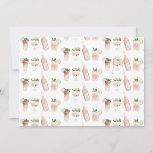 Wasserfarbene Getränke Brunch und Bachelorett (Rückseite)