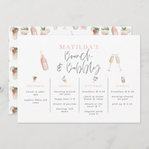 Wasserfarbene Getränke Brunch und Bachelorett