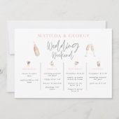 Wasserfarbene Getränke Hochzeitsreise am Wochenend (Vorderseite)