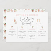 Wasserfarbene Getränke Hochzeitsreise am Wochenend (Vorne/Hinten)